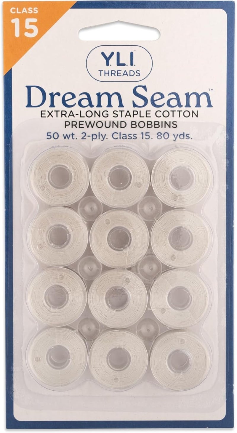 YLI Threads YLI Cotton Quilting Thread – 50 wt Egyptian Cotton for Piecing & Quilting - Low-lint & Strong - Class 15 Prewound Bobbins - Tossing - Image 1